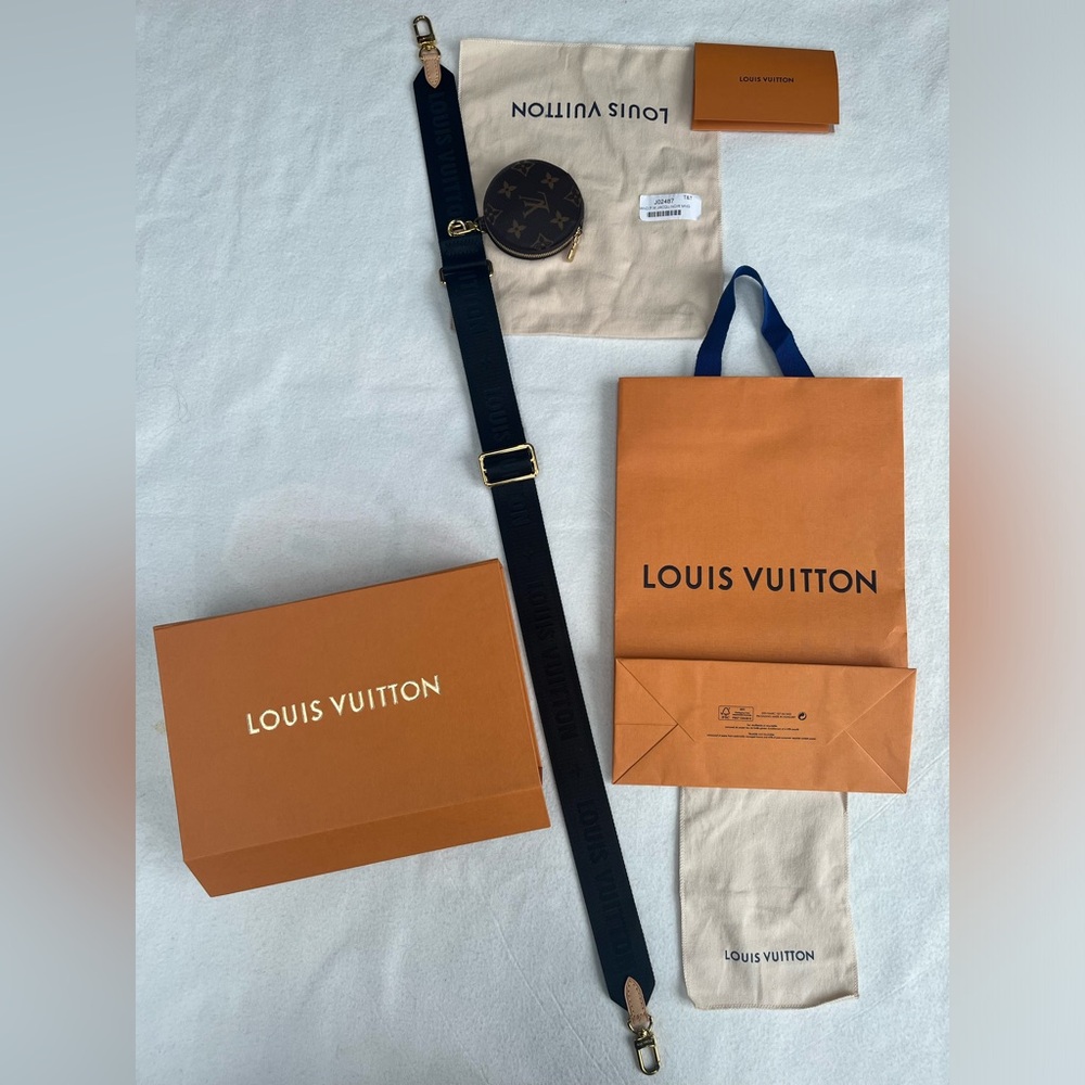 Louis Vuitton Bandouliere Black Monogram Crossbody Strap Conversion for Pochette - Picture 2 of 5